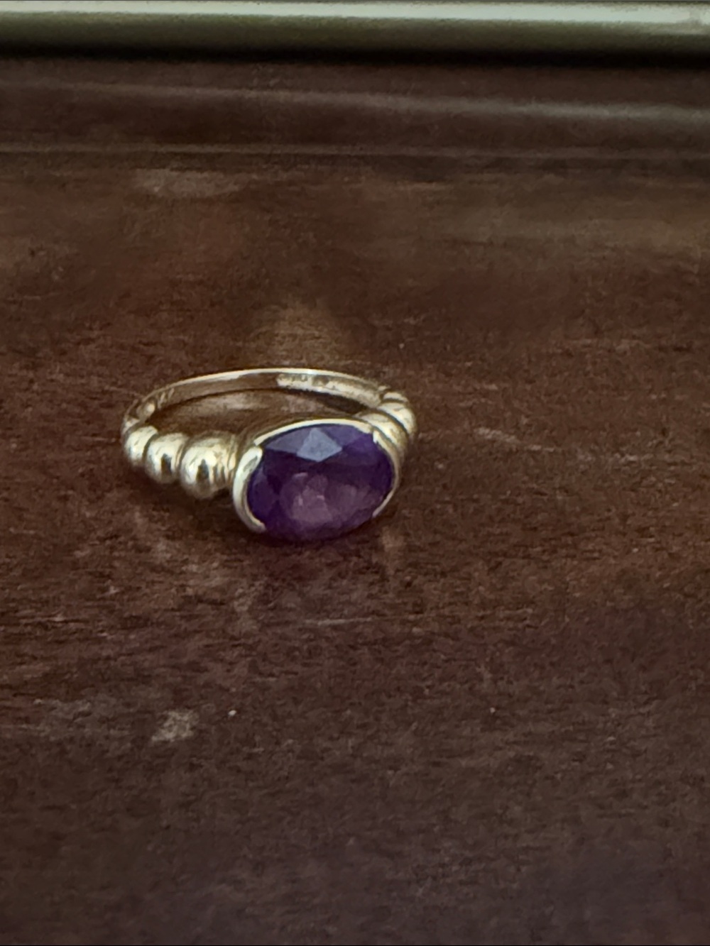 14 k gold amethyst ring size 7
